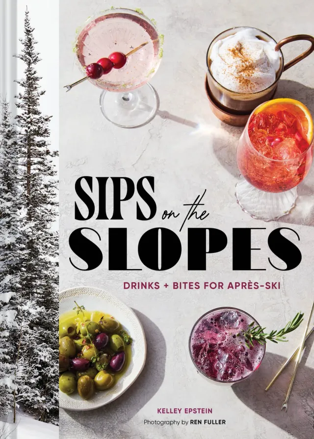 Sips on the Slopes cocktailbok innbundet après-ski