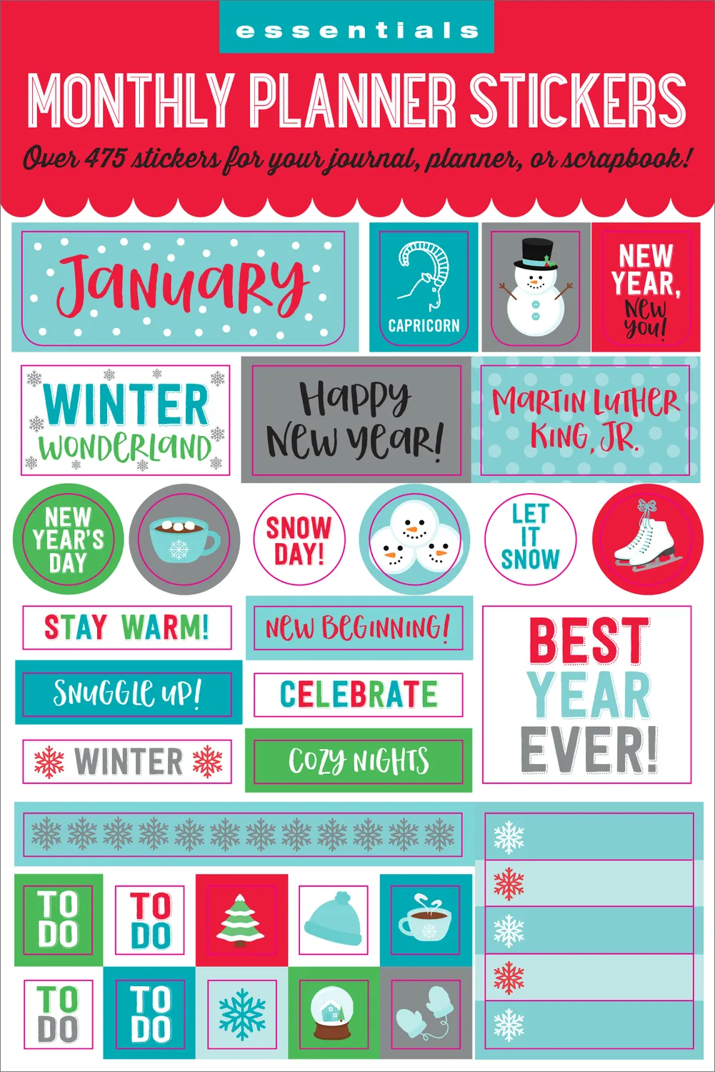 Peter Pauper Essentials Month By Month planleggerklistremerker