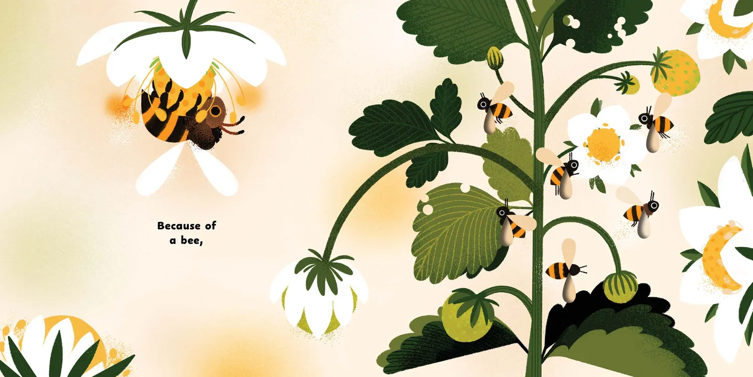 Chronicle Books Because of a Bee bildebok innbundet bier