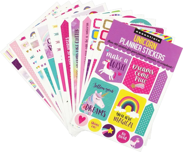 Peter Pauper Press Essentials Unicorn klistremerker 160 stk