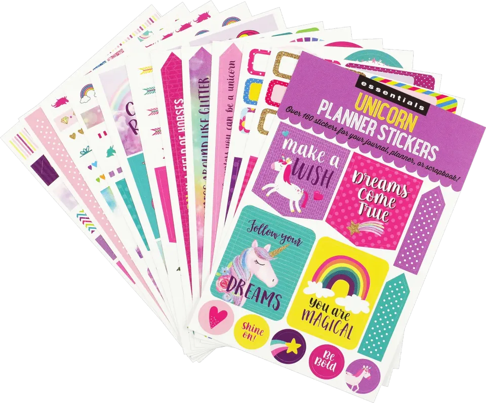 Peter Pauper Press Essentials Unicorn klistremerker 160 stk