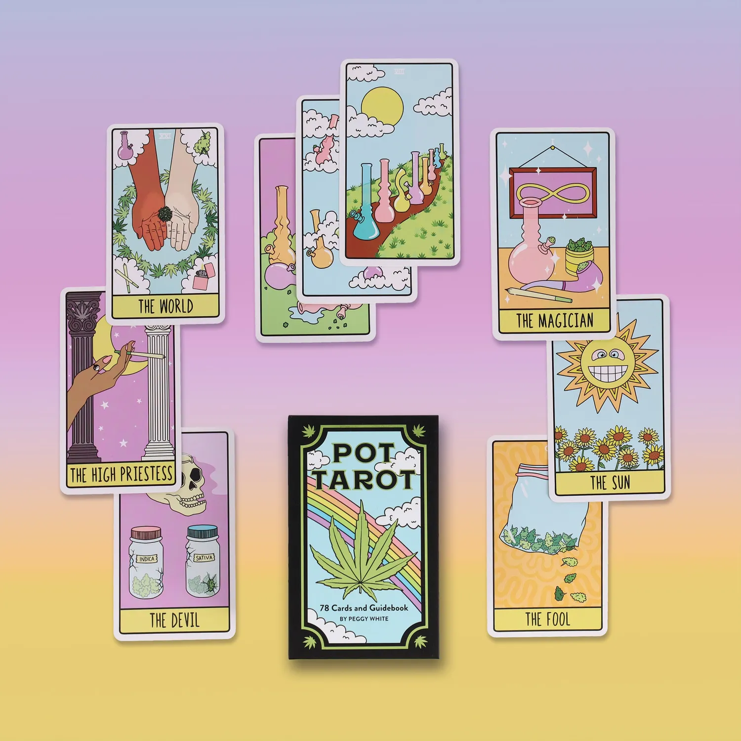 Abrams and Chronicle Pot Tarot tarotkort 78 kort guidebok