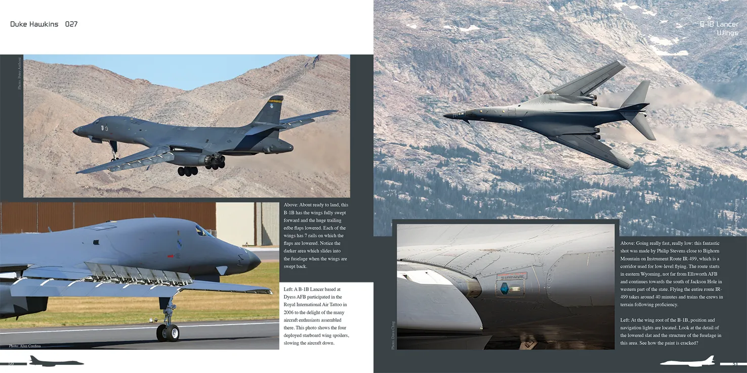 Duke Hawkins Boeing B-1B Lancer bok bombeflybilder