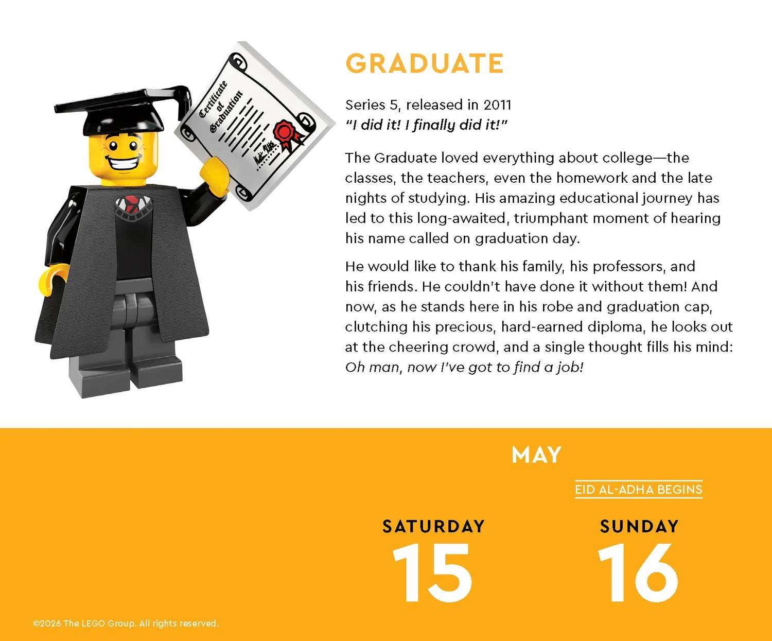 Chronicle LEGO Minifigure a Day 2027 kalender