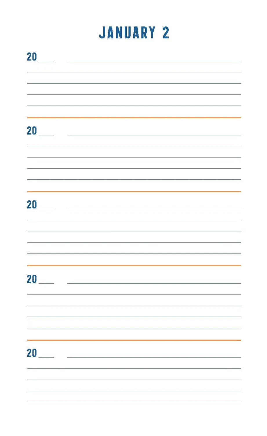 Pendleton One Line a Day minnebok dagbok fem år