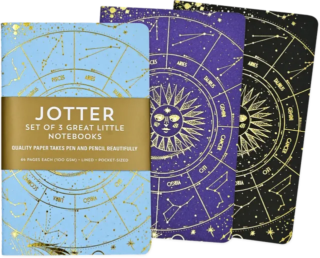 Peter Pauper Press Jotter Celestial notatbok 3-pakning linjert