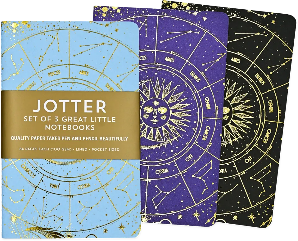 Peter Pauper Press Jotter Celestial notatbok 3-pakning linjert