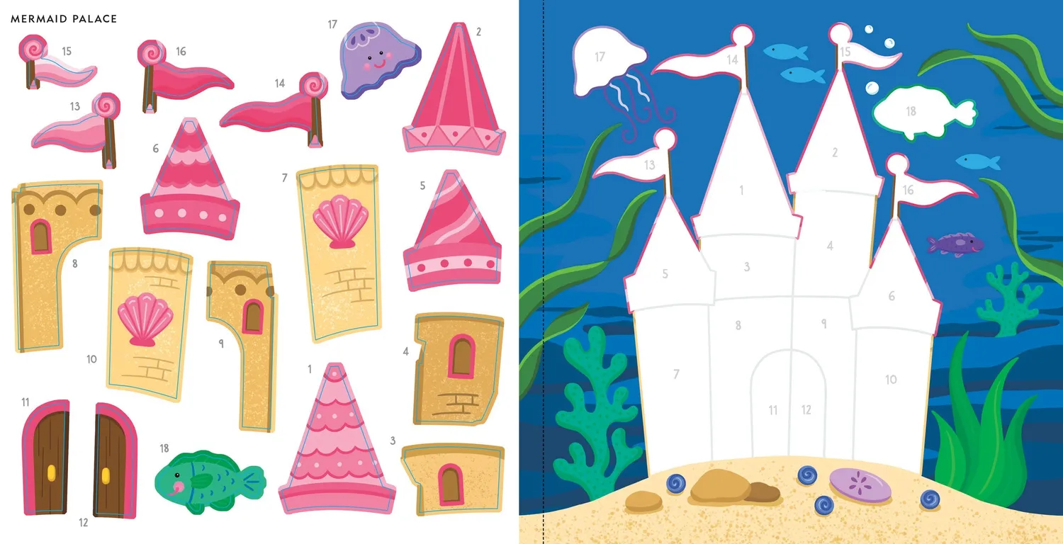 Peter Pauper Press My First Mermaids & More klistremerkebok
