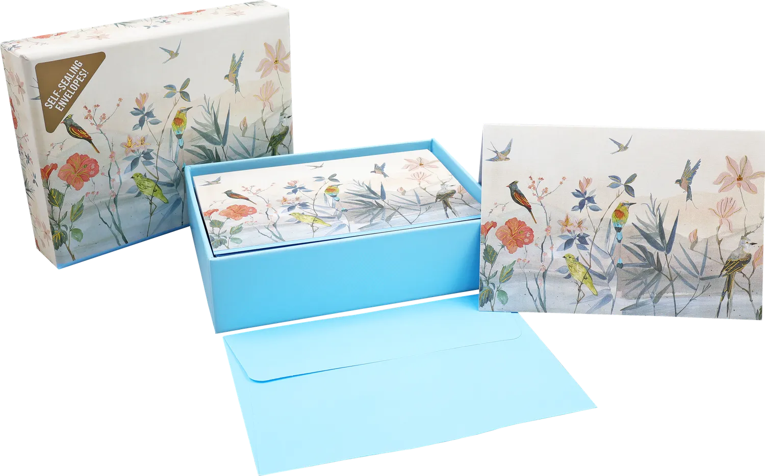 Peter Pauper Press Bird Garden notatkort 14 stk gullfolie
