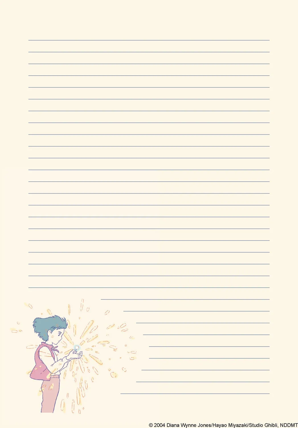 Abrams and Chronicle Howl's Moving Castle brevpapirsett 30 ark