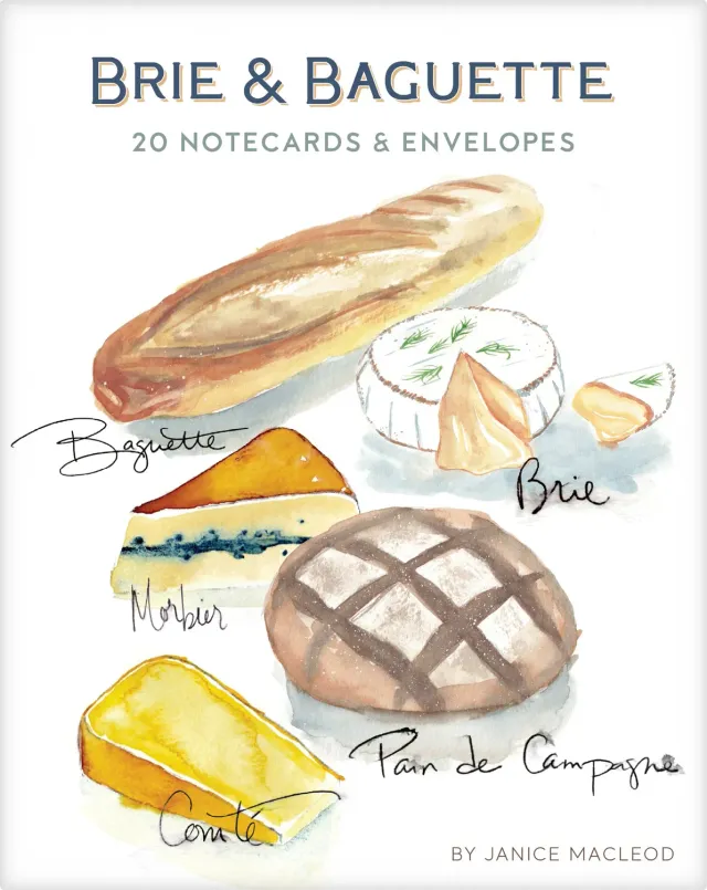Chronicle Books Brie & Baguette Notes notatkort 20 stk franske motiver