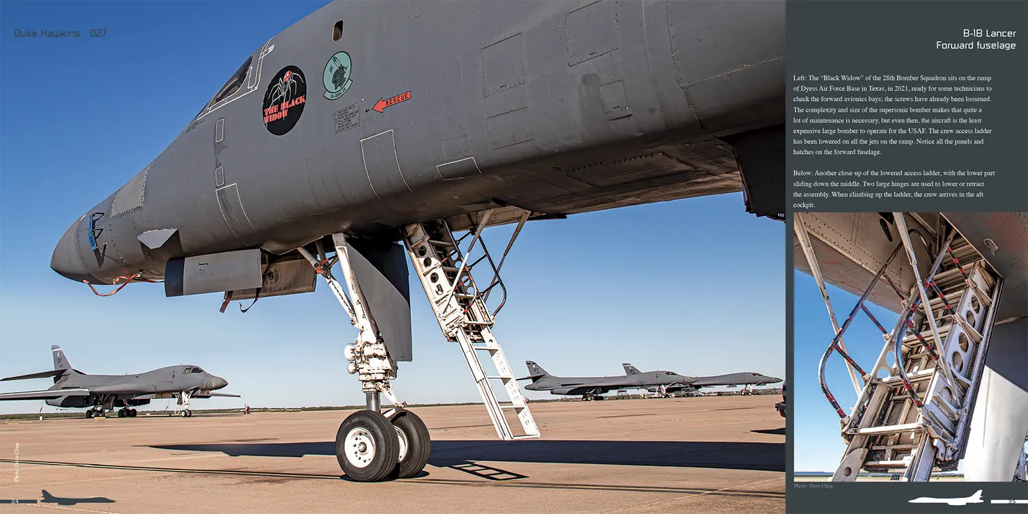 Duke Hawkins Boeing B-1B Lancer bok bombeflybilder