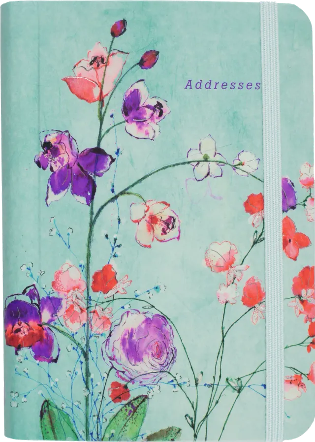 Peter Pauper Press Fuchsia Blooms adressebok mini