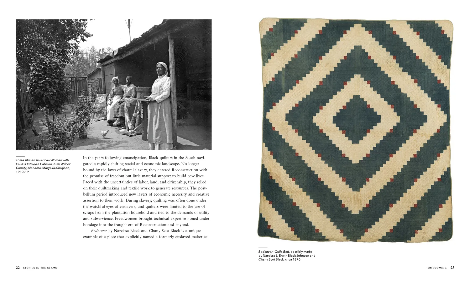 Stories in the Seams quiltebok innbundet historie