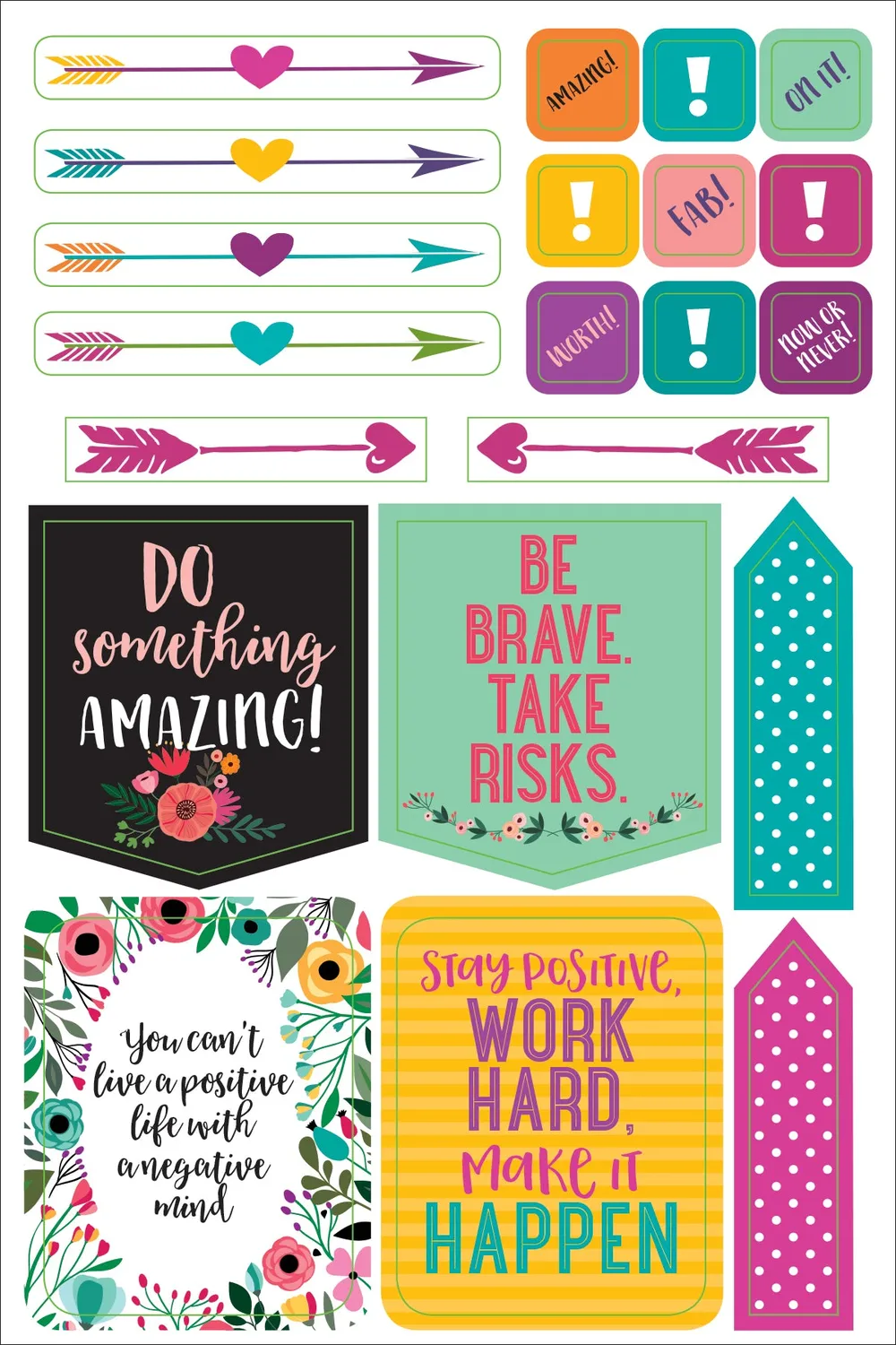 Essentials Wake Up Kick Ass Repeat klistremerker 150 stk planner