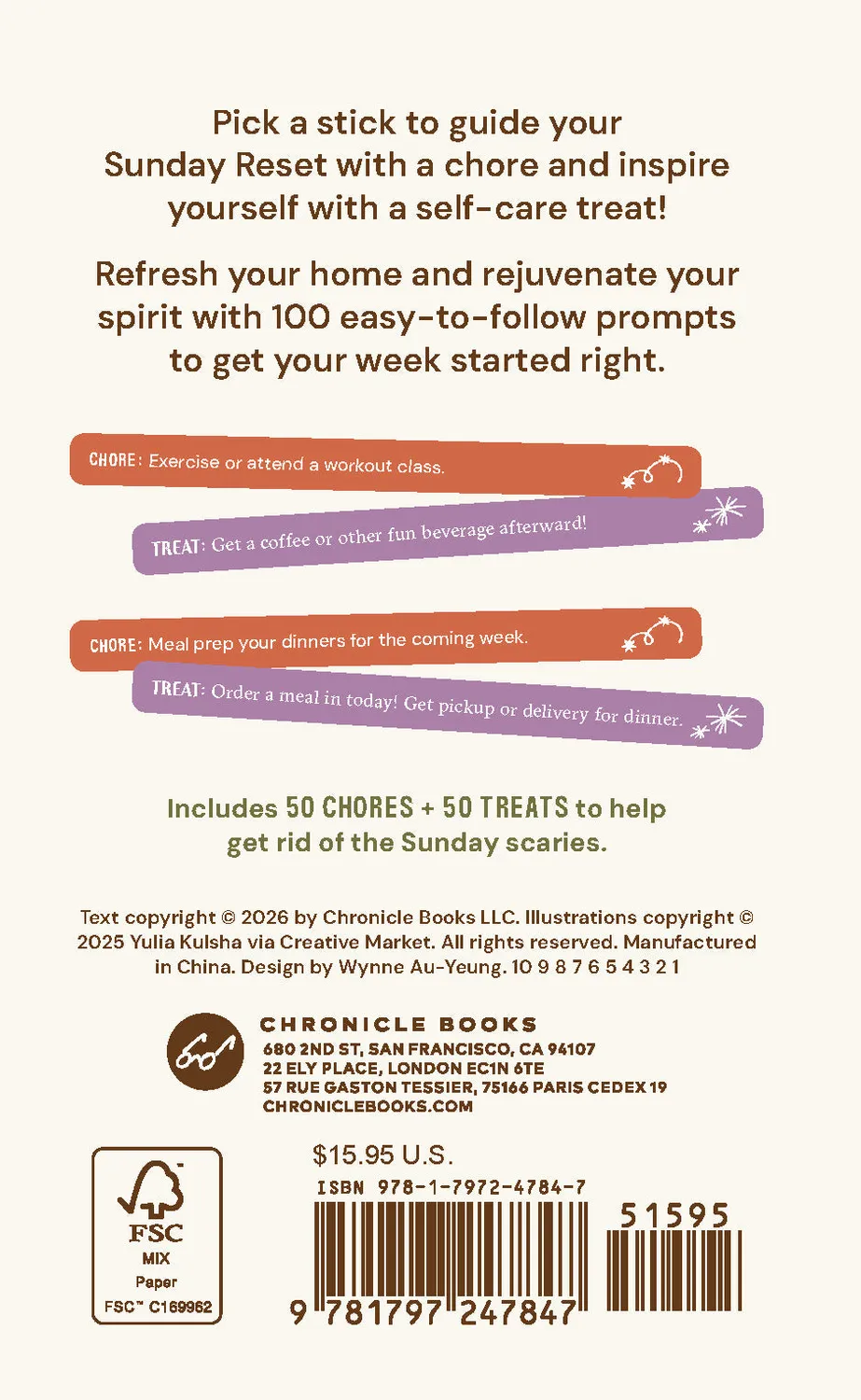Abrams & Chronicle Books The Sunday Reset spill 100 pinner rutine