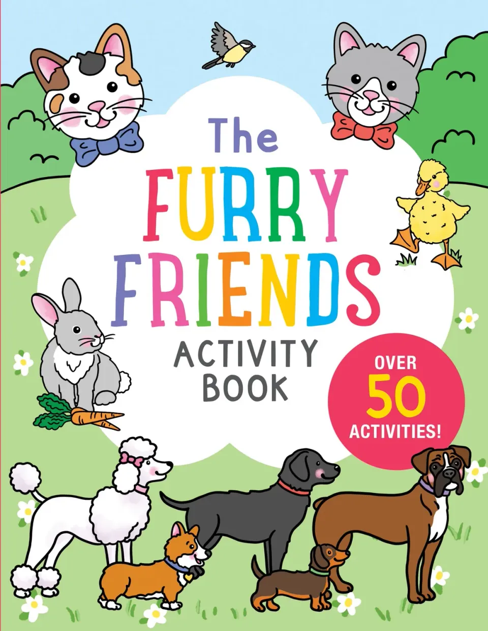 Peter Pauper Press Furry Friends aktivitetsbok 64 sider farger