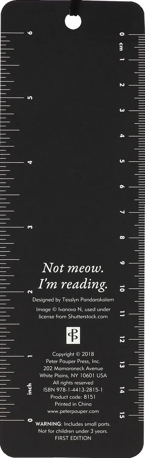 Peter Pauper Press Not Meow. I'm Reading Beaded Bookmark bokmerke