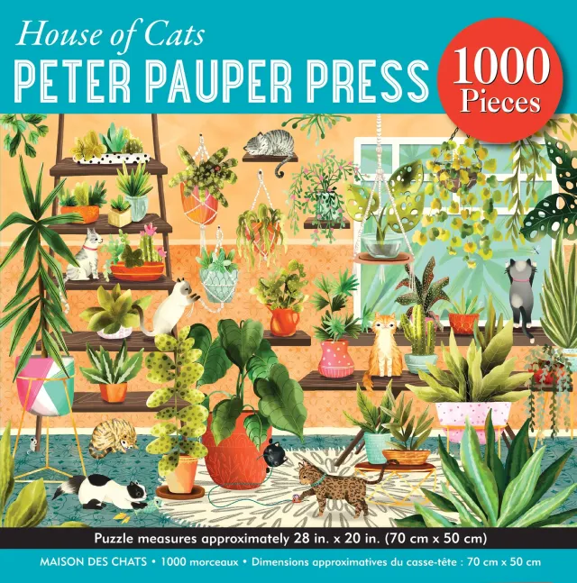 Peter Pauper Press House of Cats puslespill 1000 brikker katter