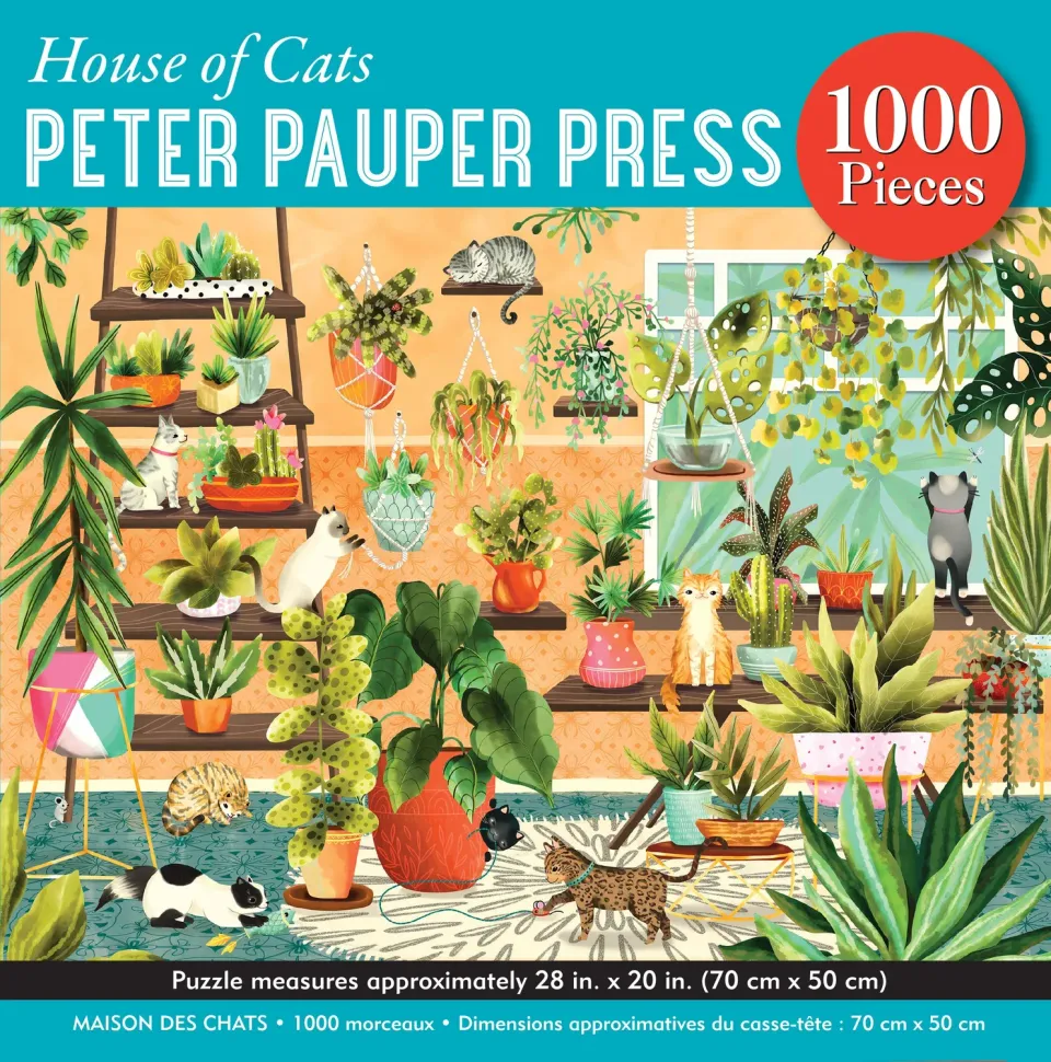 Peter Pauper Press House of Cats puslespill 1000 brikker katter