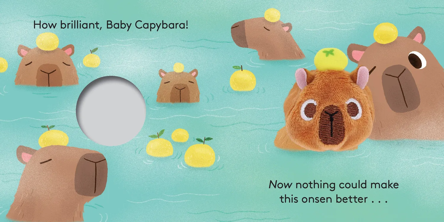 Little Finger Puppet Baby Capybara pekebok med dukke