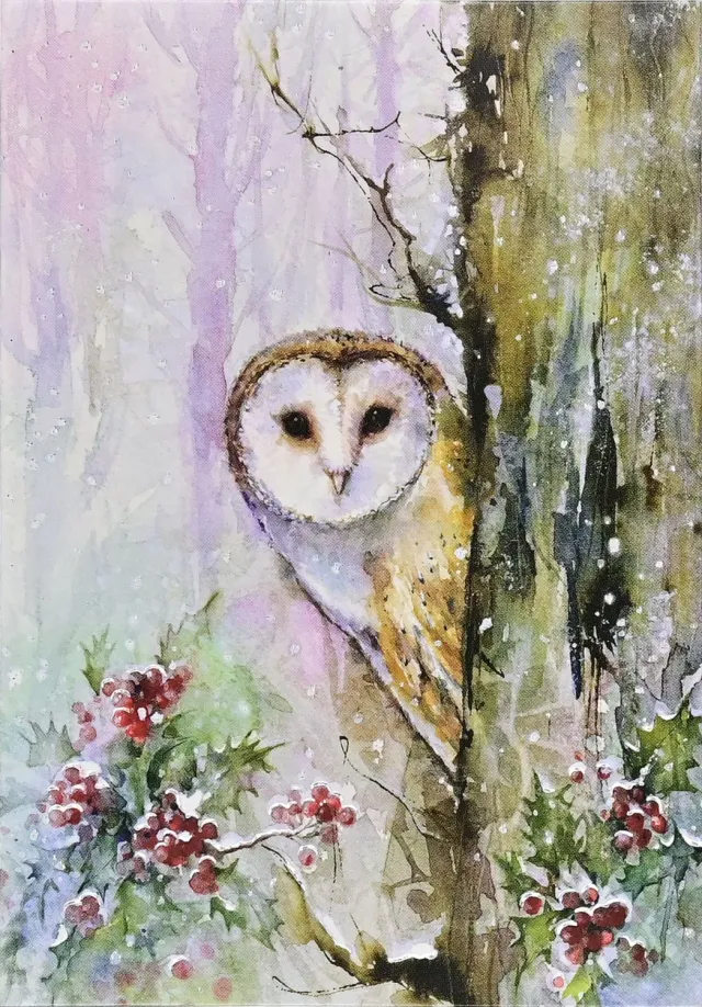 Peter Pauper Press Woodland Owl julekort 20 stk
