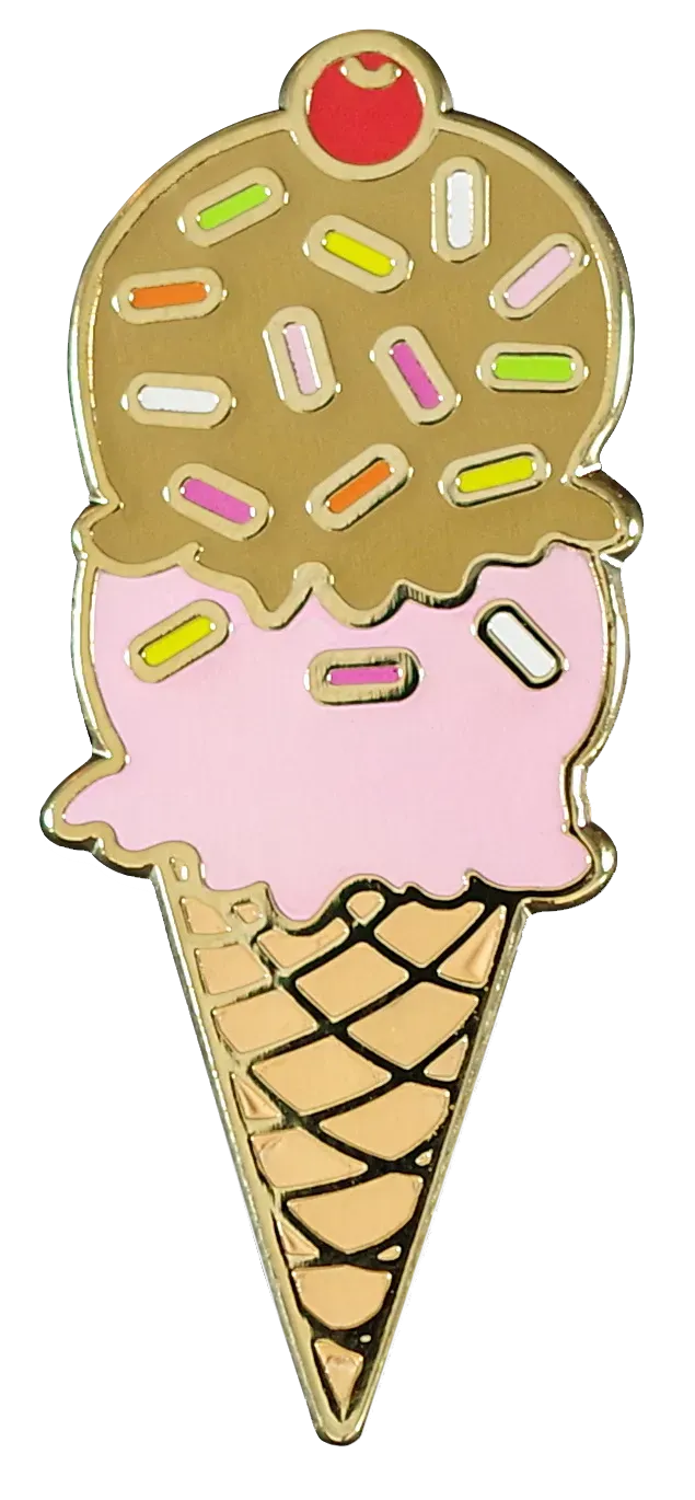 Peter Pauper Press Ice Cream Cone emaljenål iskrem