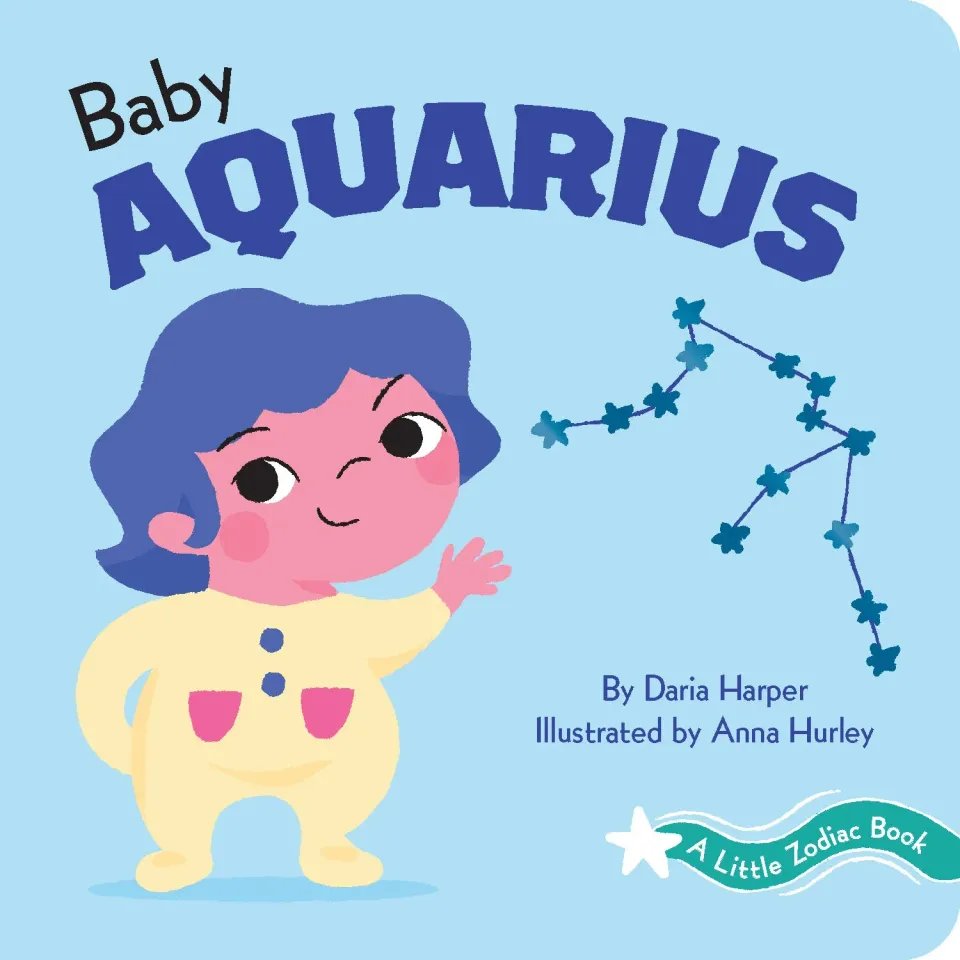 Chronicle Books A Little Zodiac Book Baby Aquarius pappbok vannmannen