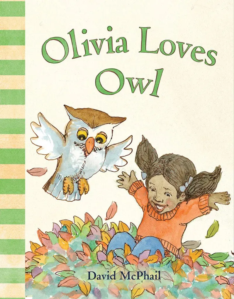 Abrams Appleseed Olivia Loves Owl pappbok småbarn