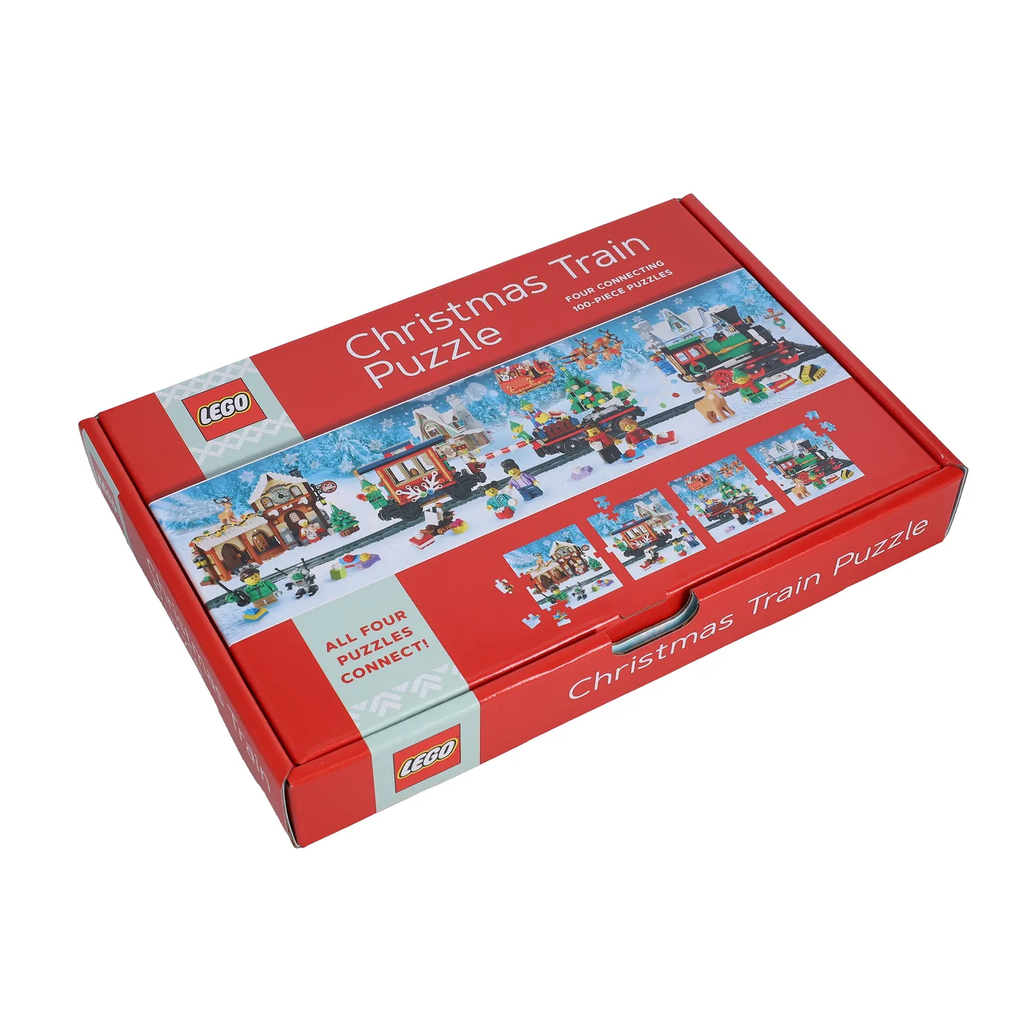 LEGO Christmas Train puslespill 4x100 biter julegave