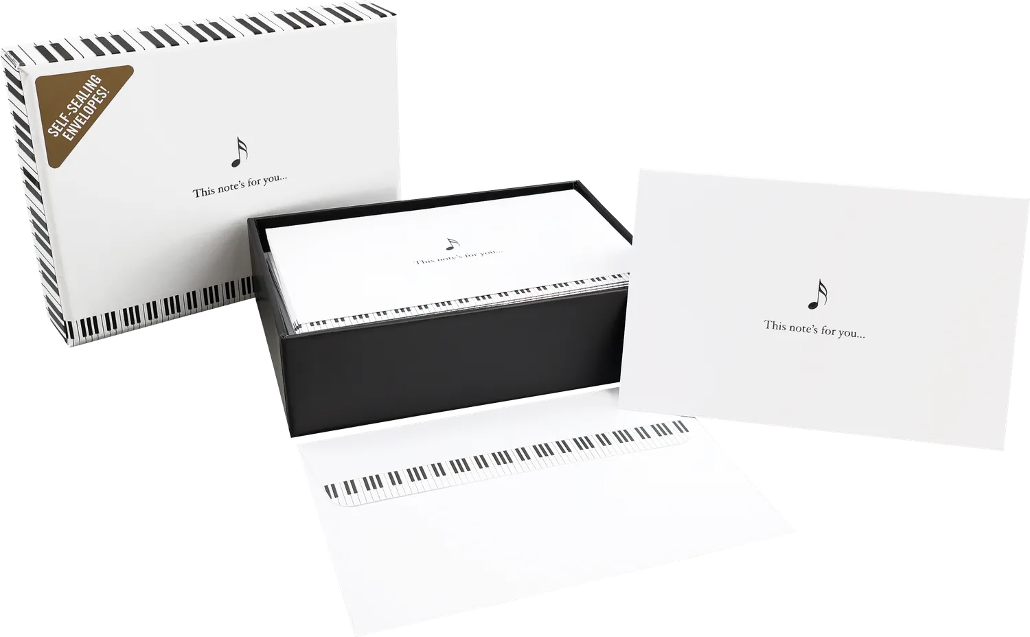 Peter Pauper Press Music Note Cards kort med konvolutt musikk