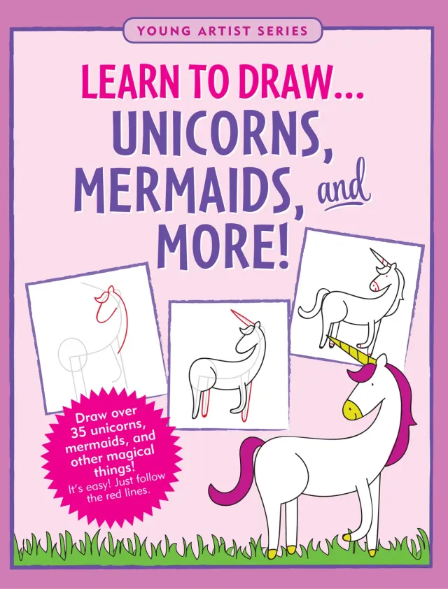 Peter Pauper Press Learn to Draw Unicorns Mermaids tegnebok barn magisk