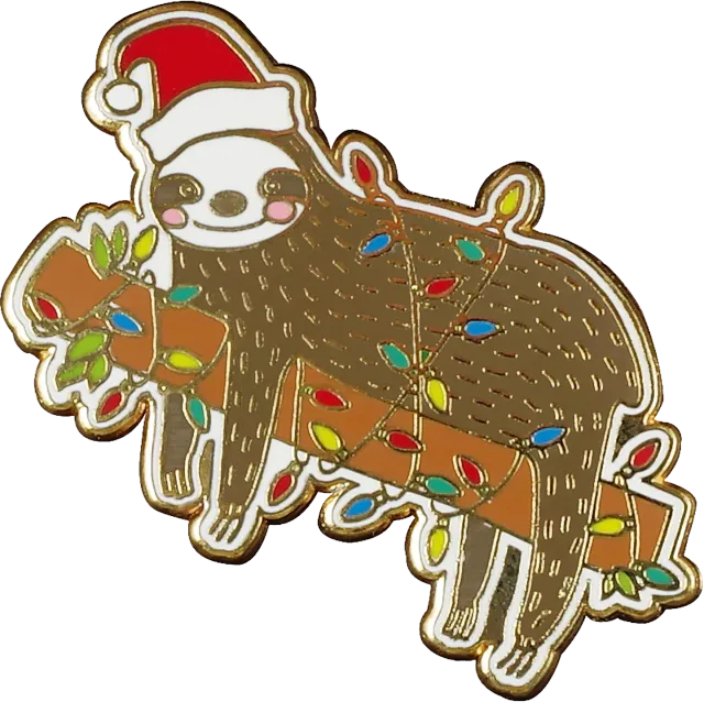 Peter Pauper Press Festive Sloth emaljenål dovendyr jul