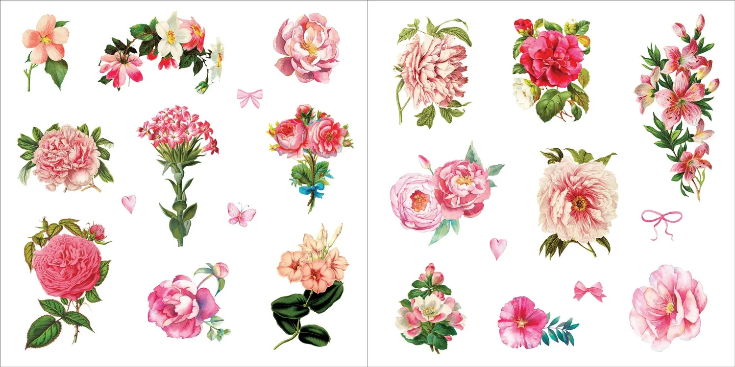 Peter Pauper Press Bunches of Botanicals klistremerkebok 500 merker