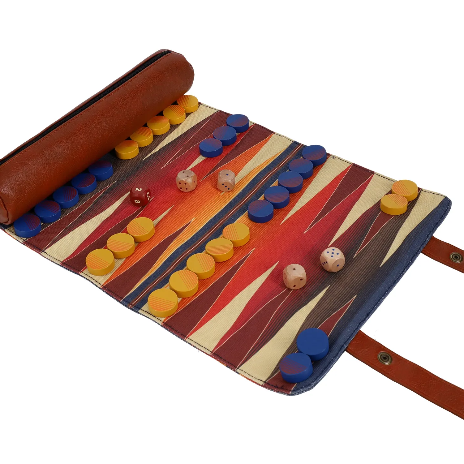 Abrams and Chronicle Pendleton Serape Pattern Backgammon reisespill