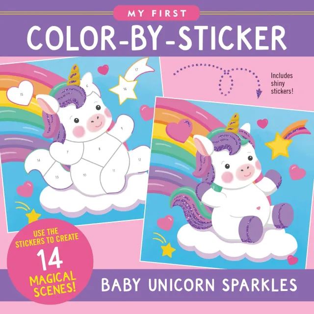 Peter Pauper Press Baby Unicorn Sparkles klistremerkebok