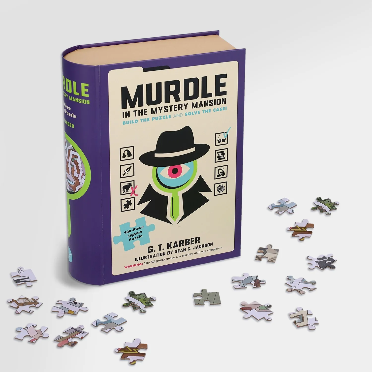 Chronicle Books Murdle Mystery Mansion puslespill 500 brikker logikk