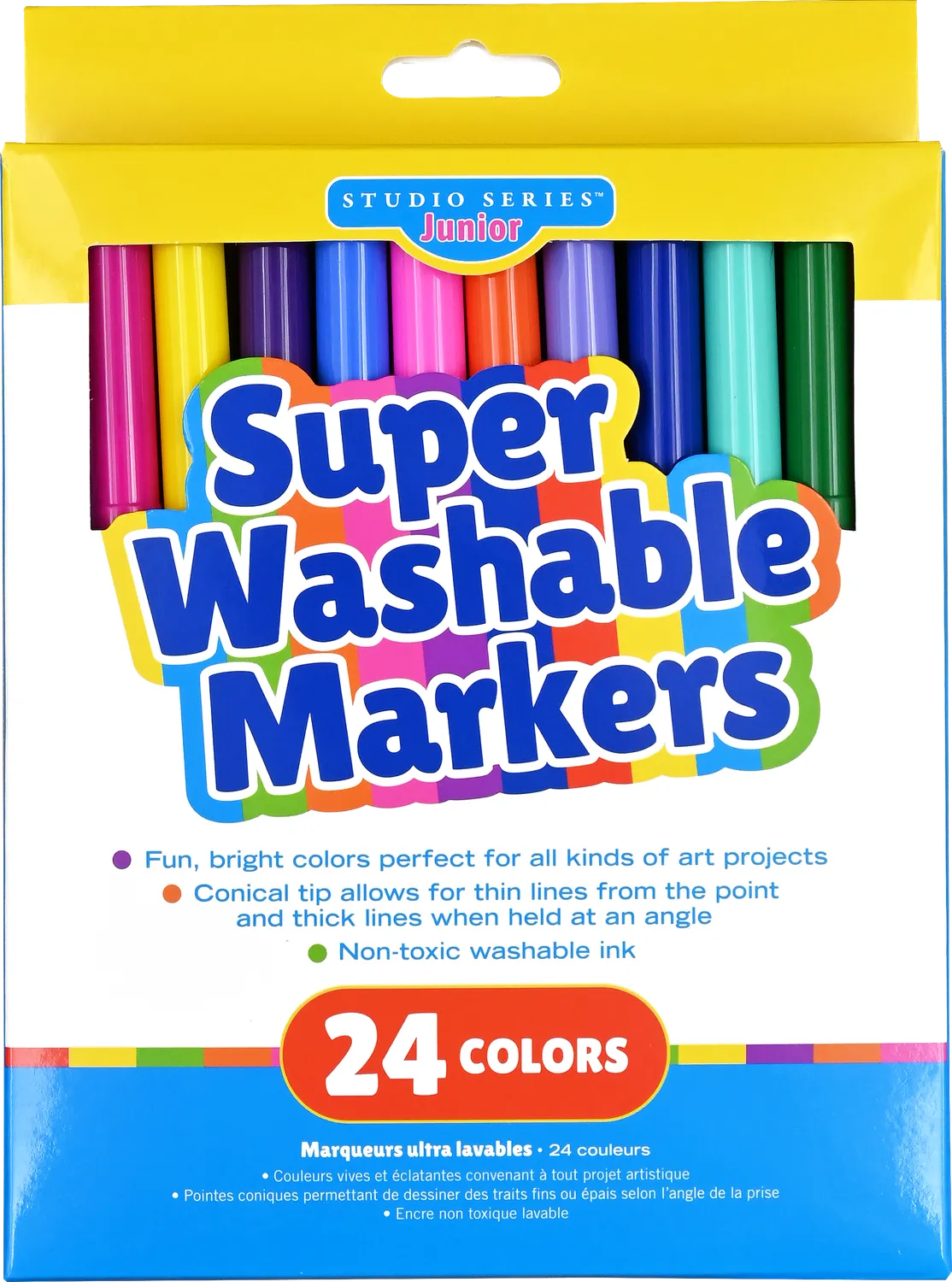 Peter Pauper Press Super Washable Markers tusjer 24-pakning vaskbare