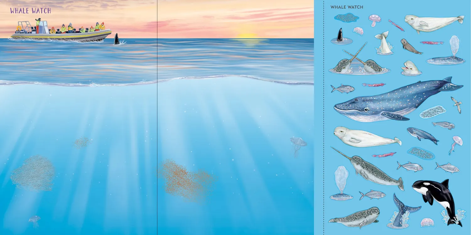 Peter Pauper Press Sticker Scenes Under the Sea klistremerkebok