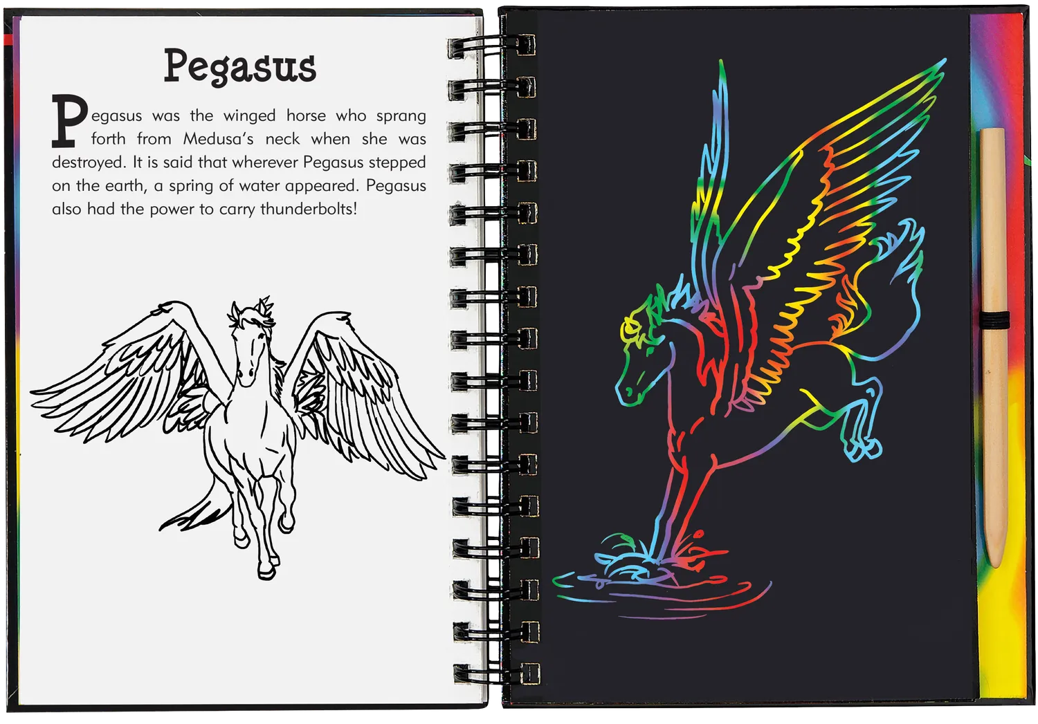 Peter Pauper Press Scratch and Sketch Dragons aktivitetsbok drager