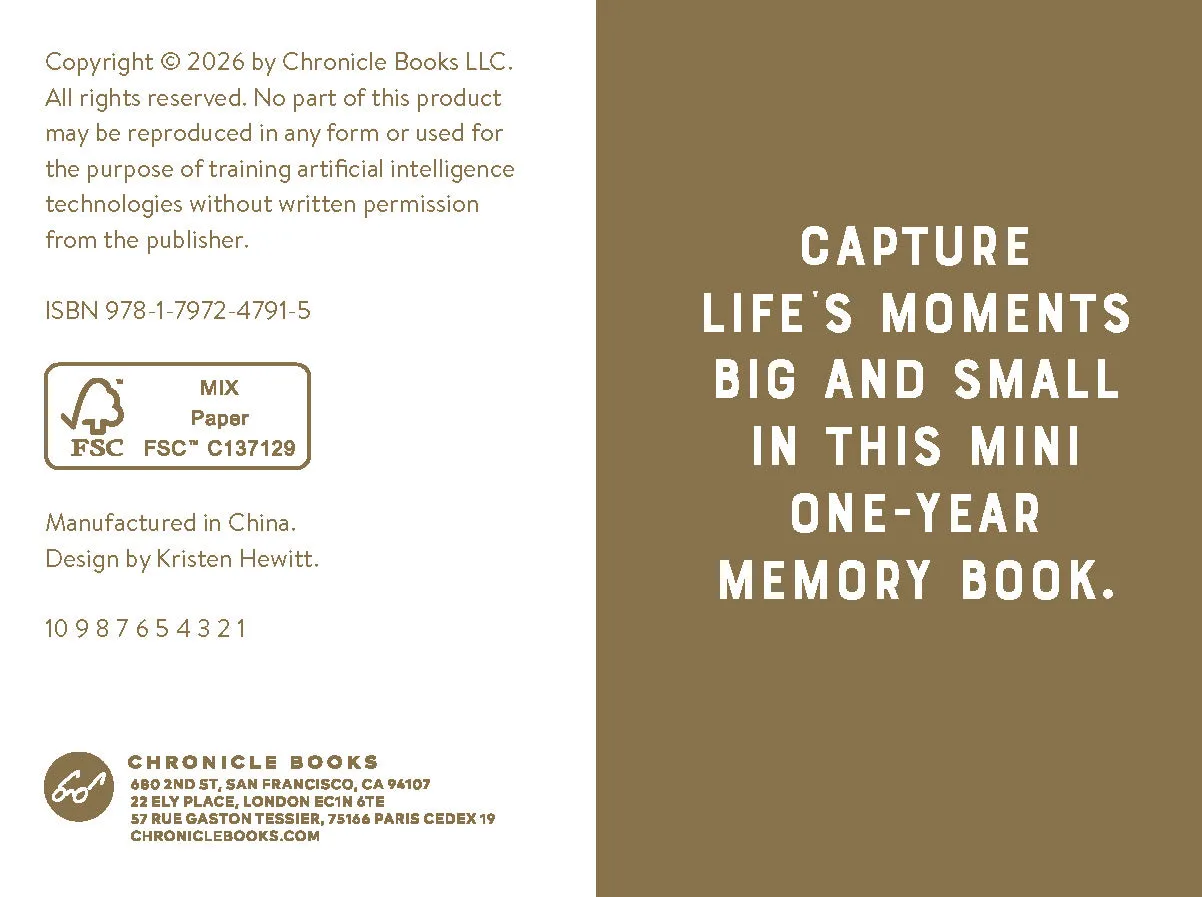 Abrams & Chronicle Books One Line a Day Rose Velvet minnebok