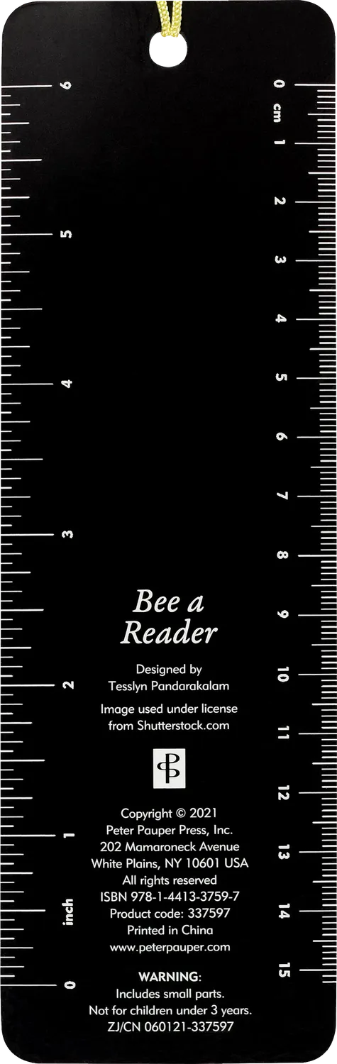 Peter Pauper Press Bee a Reader bokmerke barn linjal