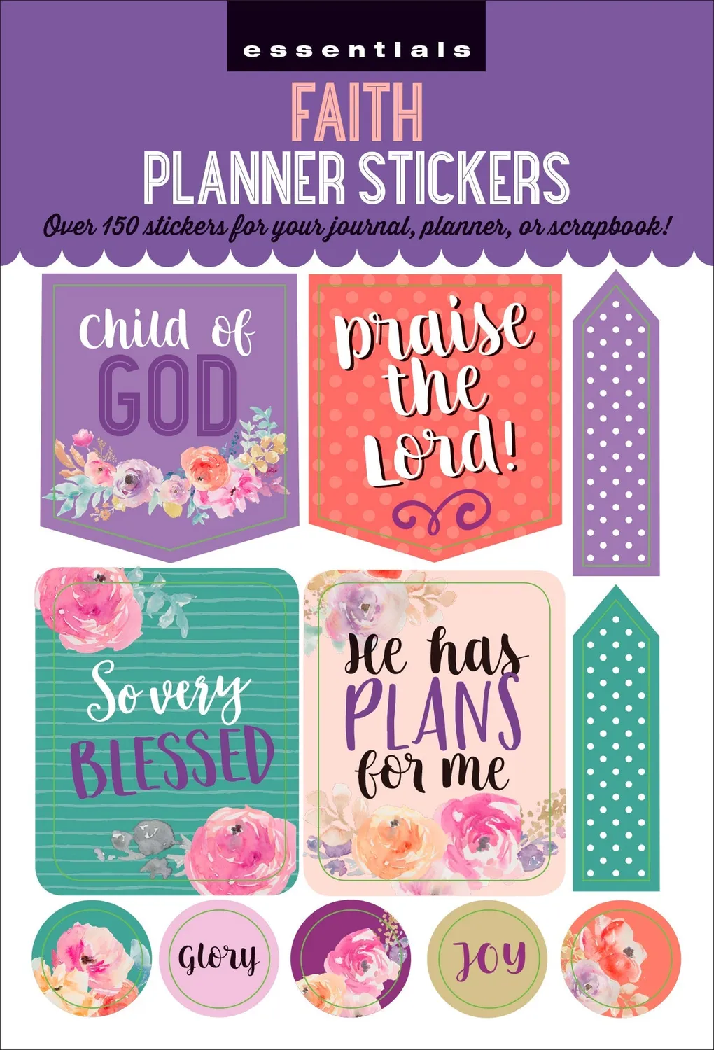 Essentials Faith planleggerklistremerker 150+ stk tro