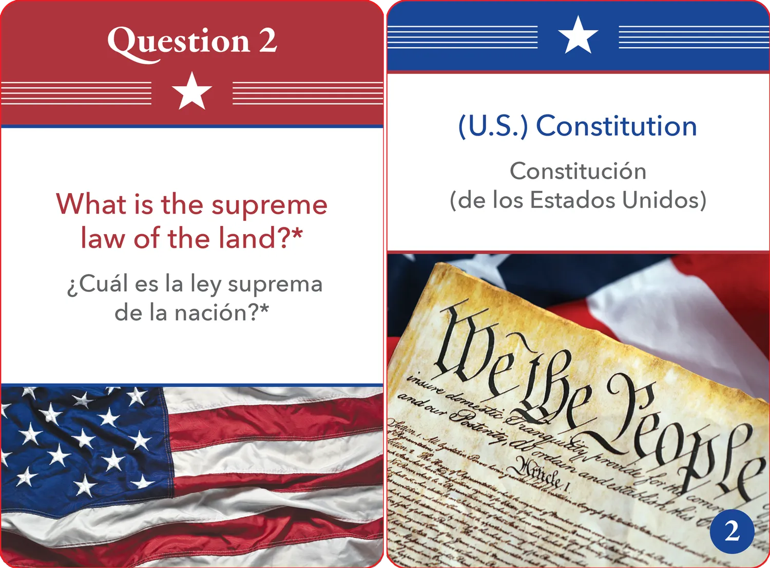 Peter Pauper Press Bilingual US Citizenship puggkort 128 stk