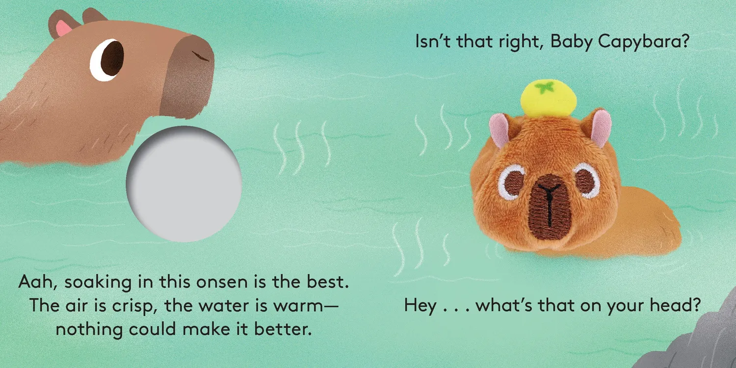 Little Finger Puppet Baby Capybara pekebok med dukke