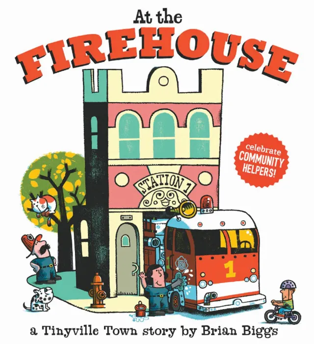 Appleseed Tinyville Town At the Firehouse barnebok brann
