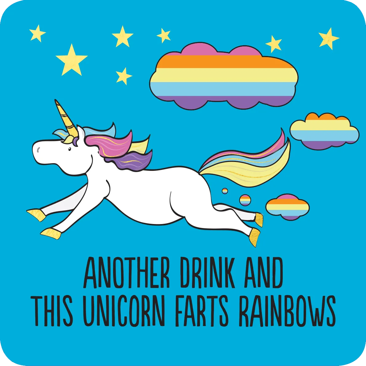 Peter Pauper Press Unicorn drikkebrikker 8 stk