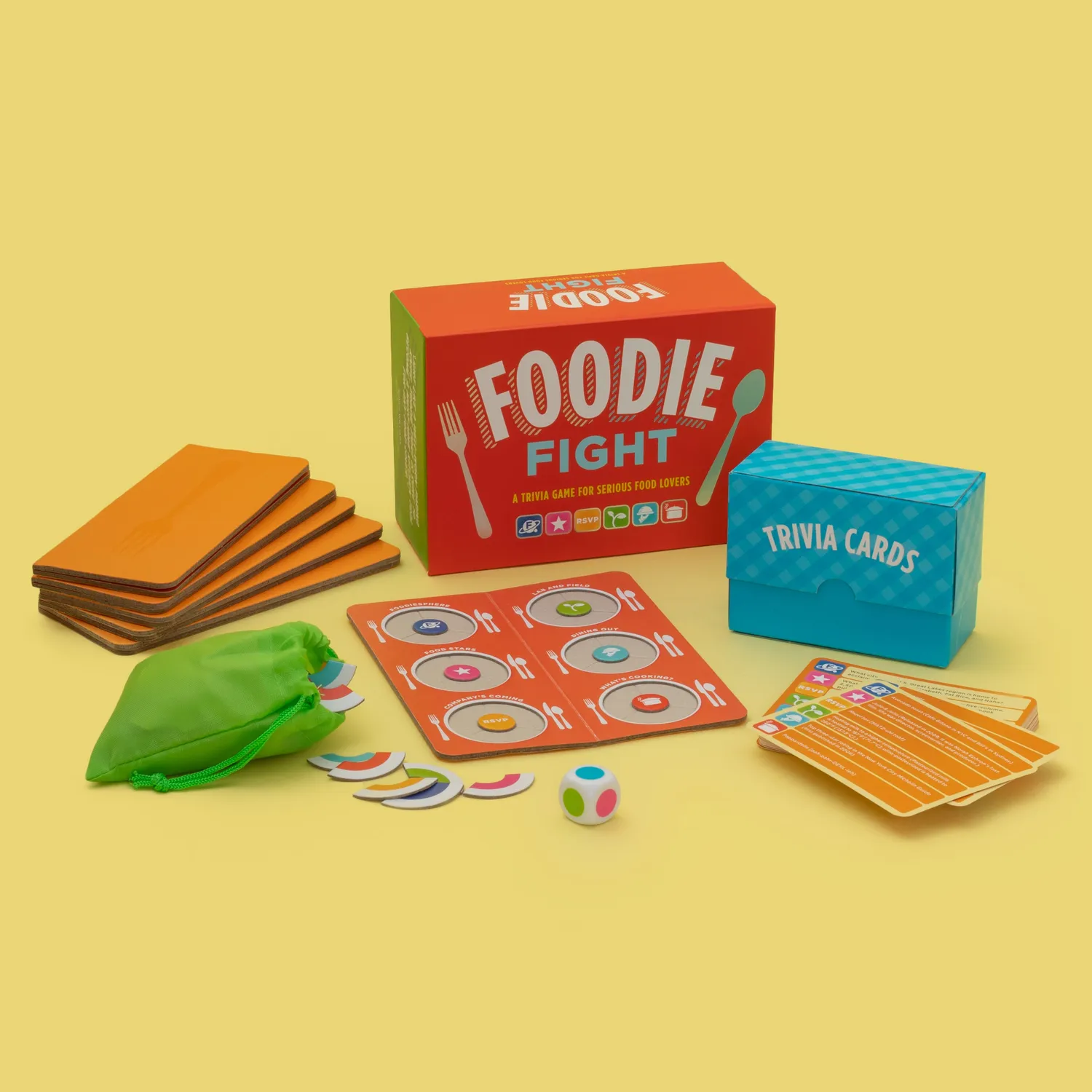 Chronicle Books Foodie Fight trivia brettspill med 1000 spørsmål
