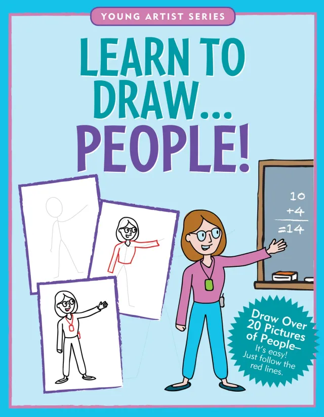Peter Pauper Press Learn to Draw People tegnebok barn 4 år