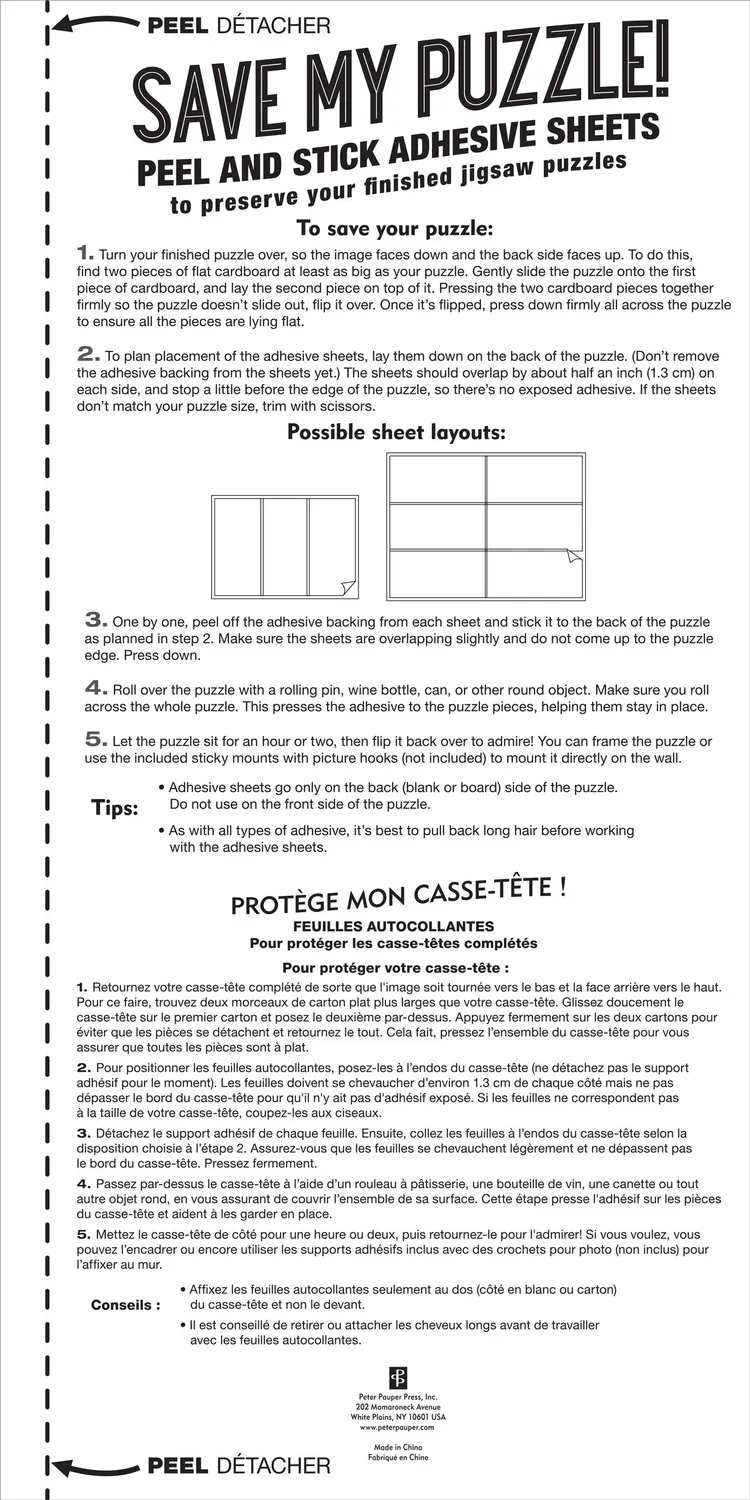 Peter Pauper Press Save My Puzzle limark 1000 brikker